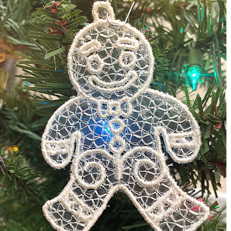 In The Hoop Embroidery Free Standing Lace Christmas Ornament