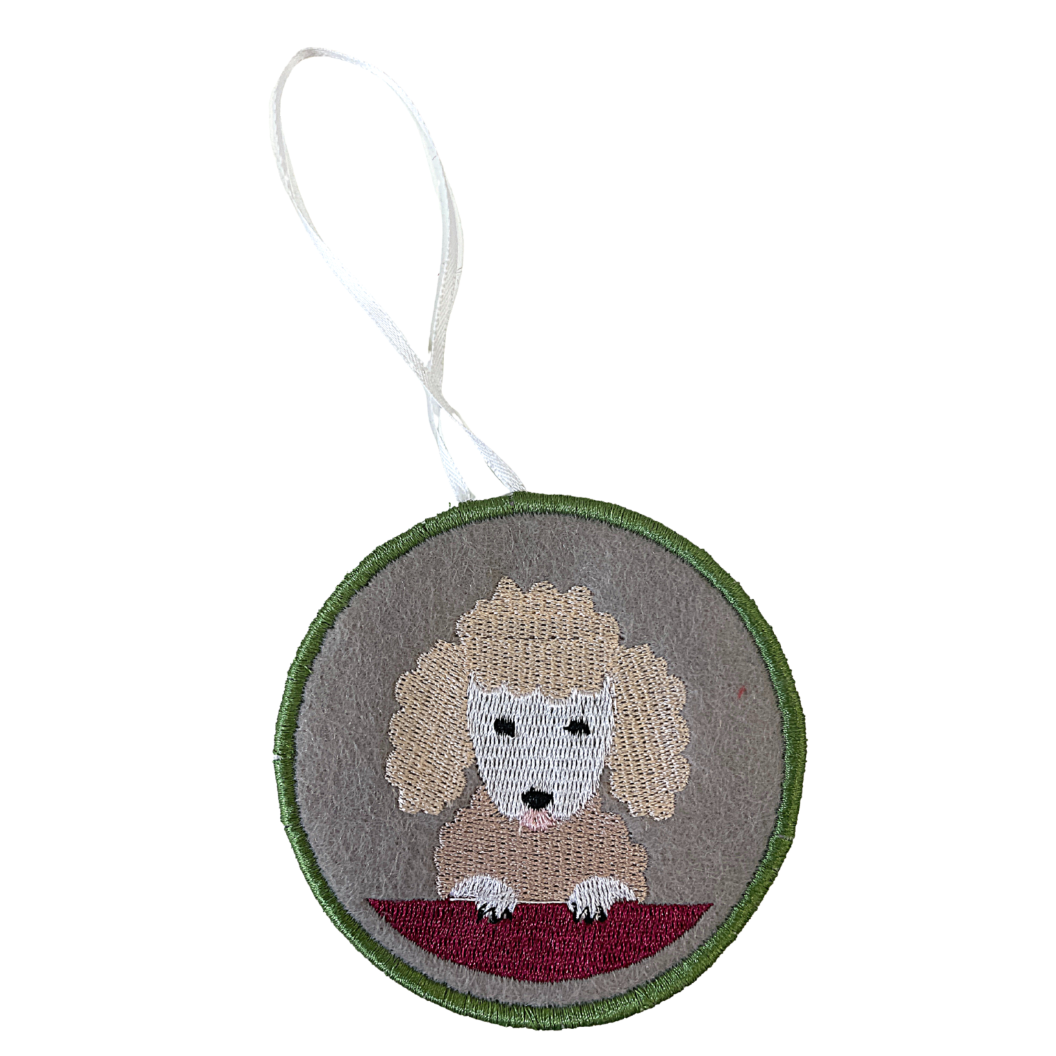 In The Hoop Embroidery Design Dog Breed Christmas Ornament Poodle All In The Hoop Machine