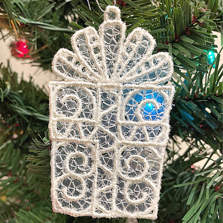 In The Hoop Embroidery Free Standing Lace Christmas Ornament