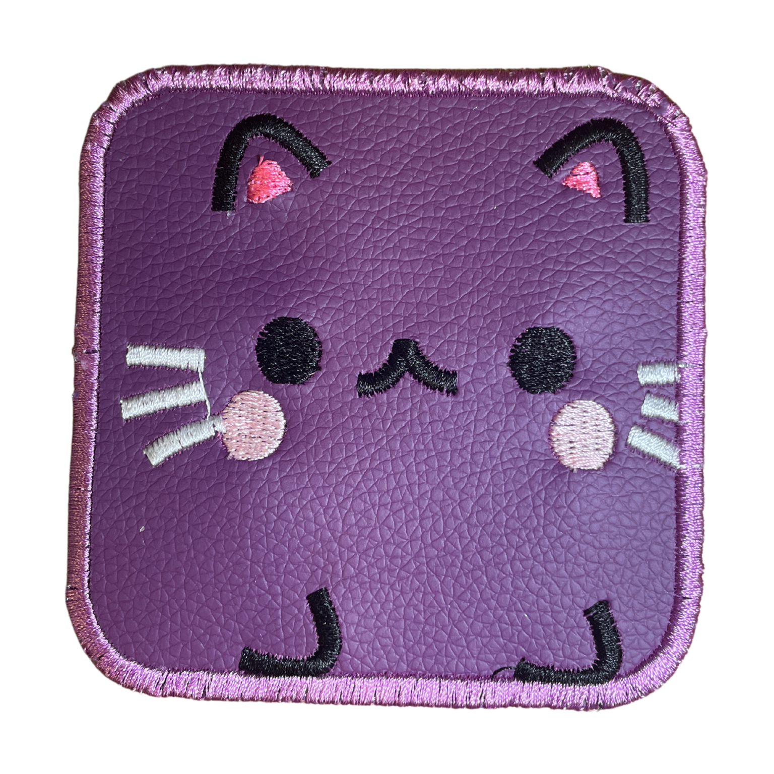 In The Hoop Machine Embroidery Design Purple Cat Mug Rug – All In The ...