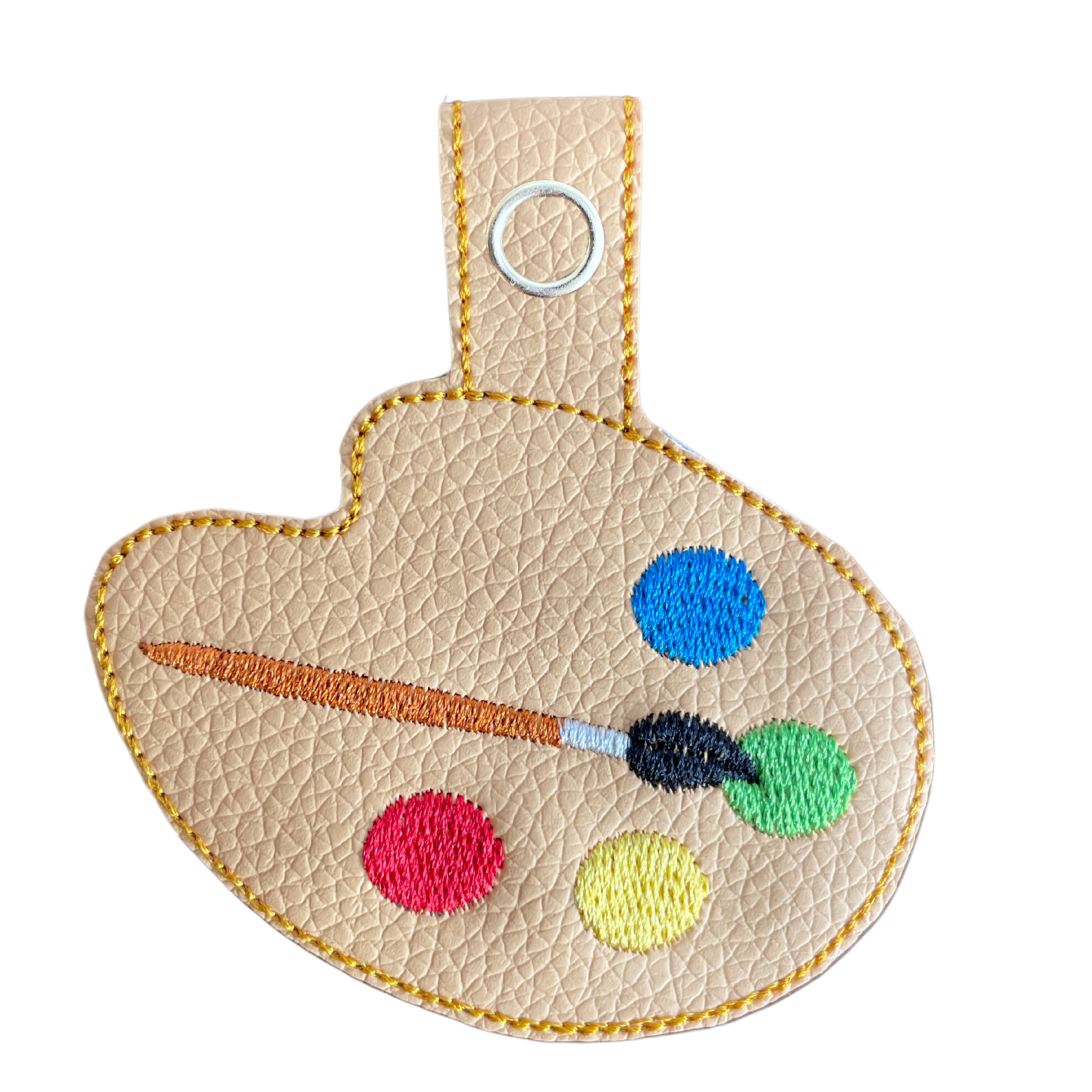 In The Hoop Machine Embroidery Design Paint Pallet Key Fob All In The