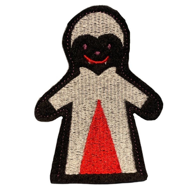 In The Hoop Machine Embroidery Design Vampire Finger Puppet All In
