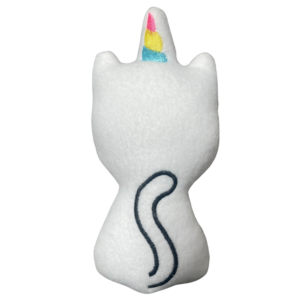 In The Hoop Kitty Stuffed Animal with Unicorn Horn Machine Embroidery Design