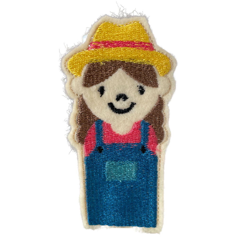 In The Hoop Farm Puppet Girl Machine Embroidery Design All In The